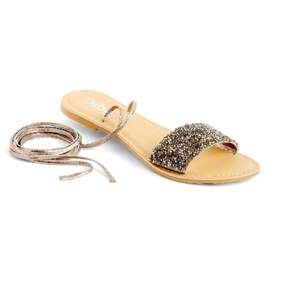 Diba “Delmara” embellished lace-up sandals
